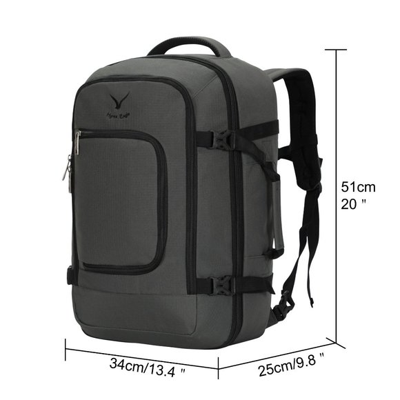 Hynes Eagle Travel Backpack 40L Flight Approved Carry on Backpack - Grey - Picture 2 of 7